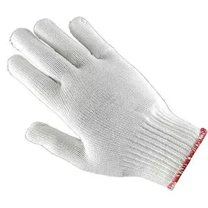 دستکش نخی بافتنی سفید ممتاز 75 گرمی