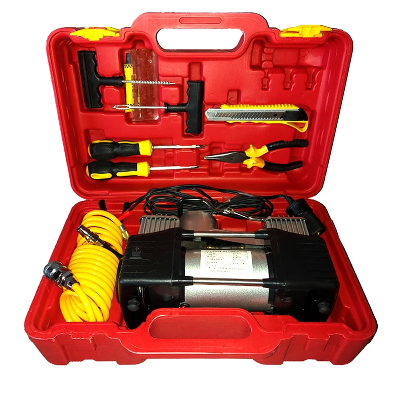 کمپرسور باد فندکی 2 سیلندر توربو با لوازم کامل