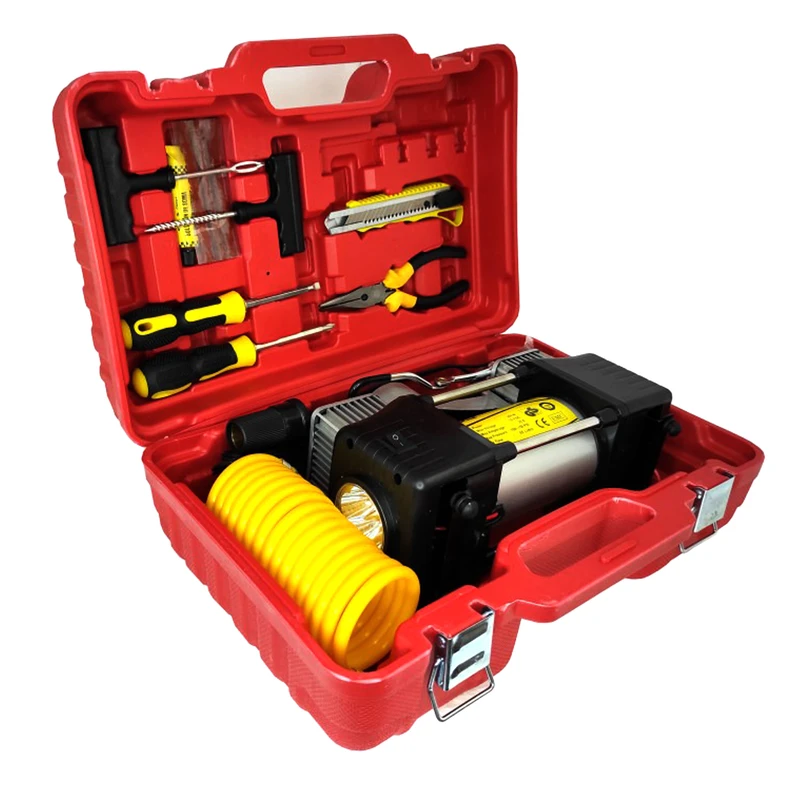 کمپرسور باد فندکی 2 سیلندر توربو با لوازم کامل - Image 2