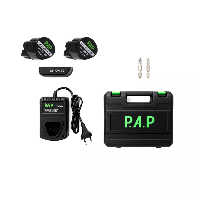 دریل شارژی چکشی براشلس 12 ولت پی ای پی مدل BID-1215 - Image 2