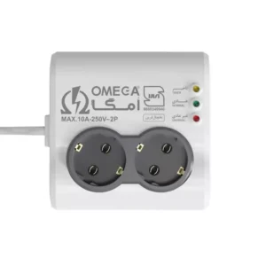 محافظ یخچال دو پریز ارت‌دار با کابل 2 متری امگا مدل P4000