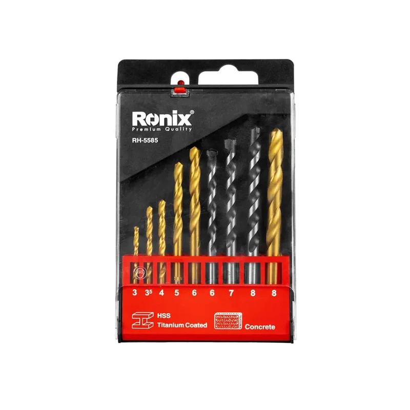 ست مته آهن و بتن مجموعه 9 عددی رونیکس مدل 5585 RONIX - Image 3