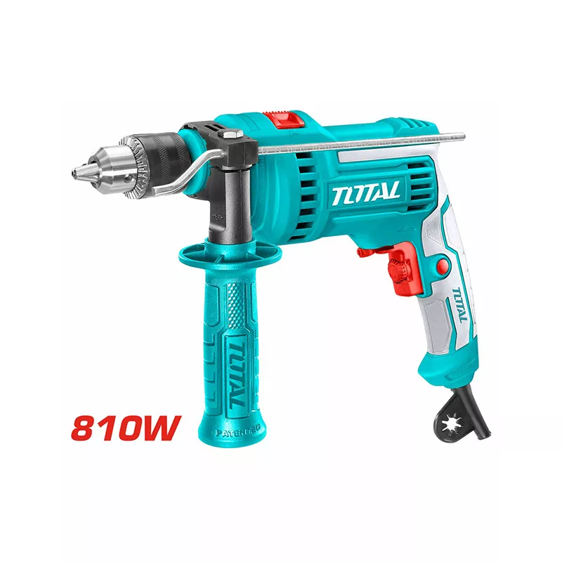 دریل چکشی 13 میلی‌متری 810 وات صنعتی توتال مدل TG1081316